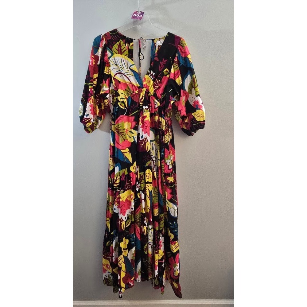 Velvet By Graham & Spencer Womens Maxi Dress Floral 100% Cotton Boho Size XS